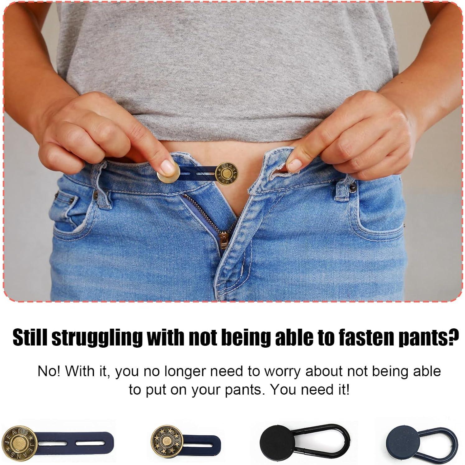 28 Extensores de Botones para Jeans Sin Coser Siutaga