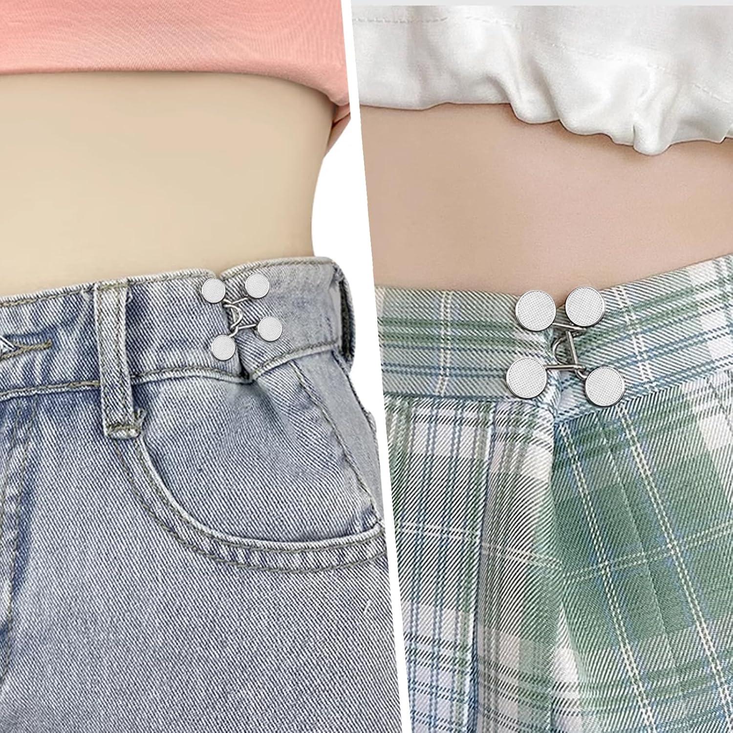 Extensor de Hebilla de Cintura Ajustable MOZEAT LENS Plata 4 Piezas