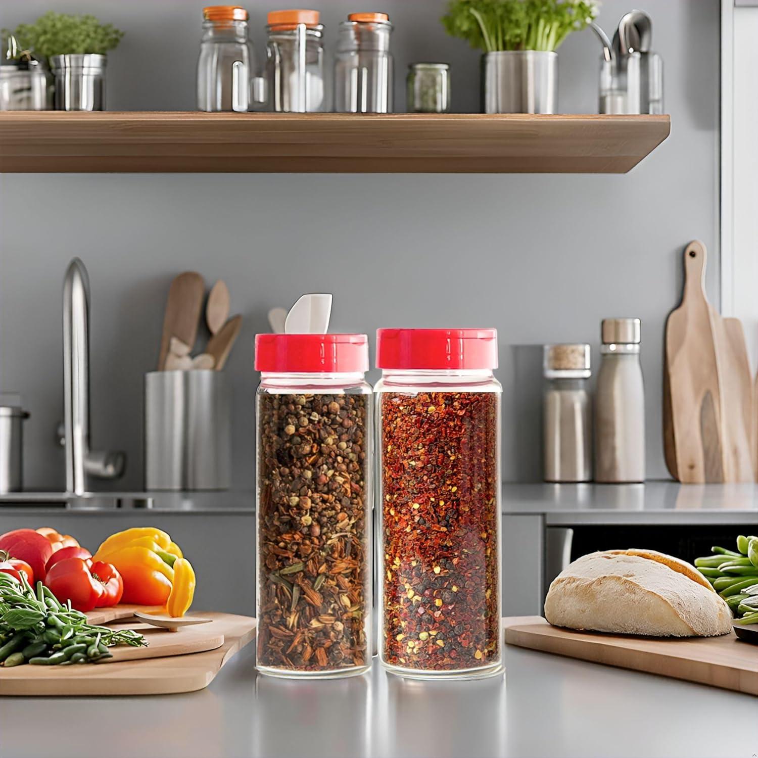 Tarros de Especias de Vidrio Jarming 16 oz con Dosificador