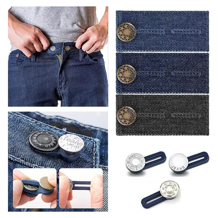 Extensores de Cintura Taoqiao 6 Piezas Ajustables para Pantalones