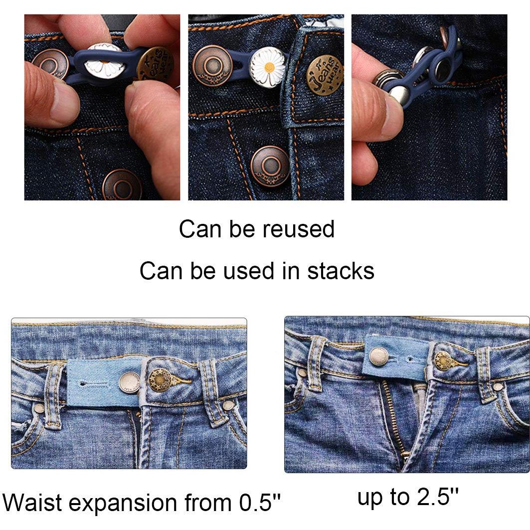 Extensores de Cintura Taoqiao 6 Piezas Ajustables para Pantalones