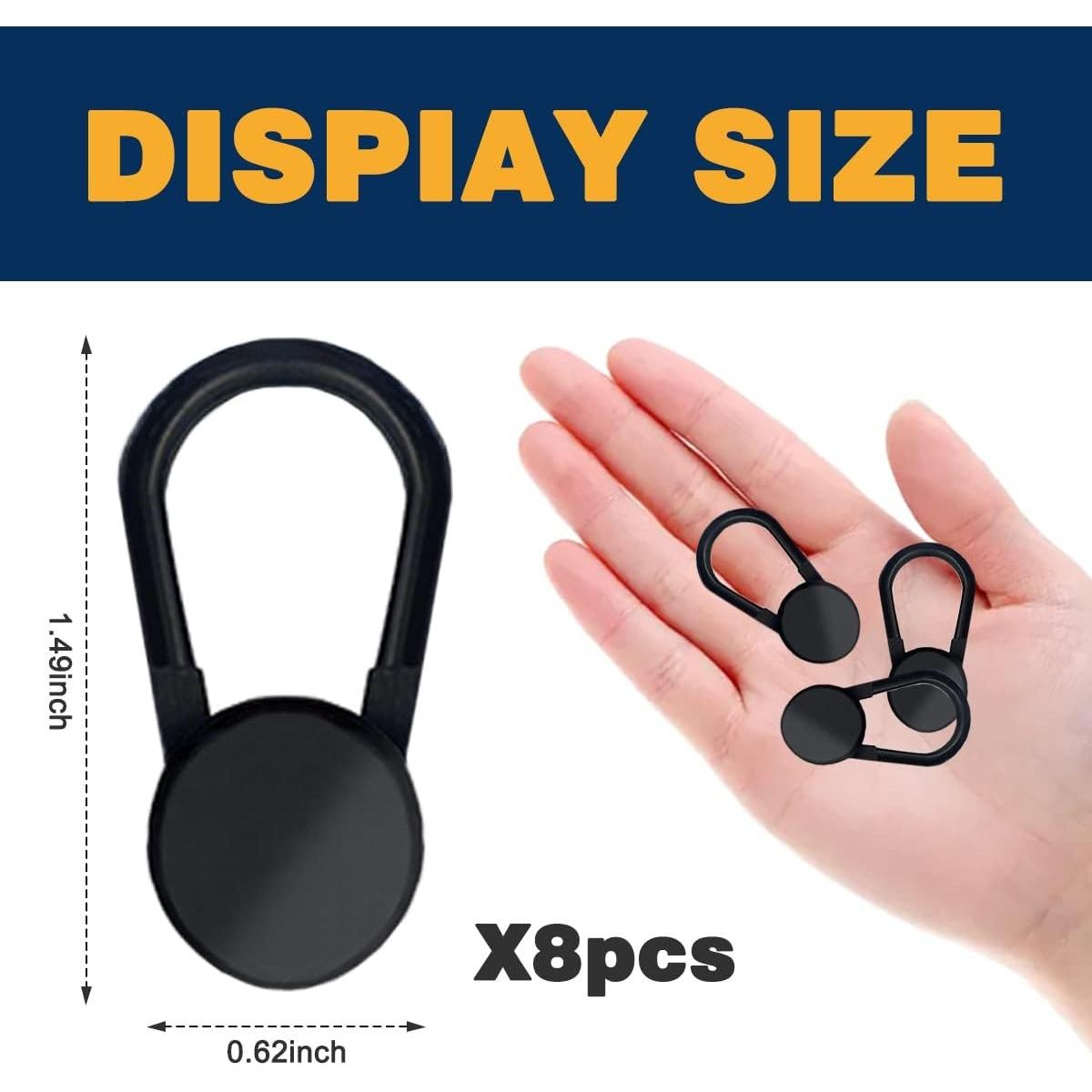 Extensores de Botón MARSHOHO Pack 8 Piezas Silicona Negra