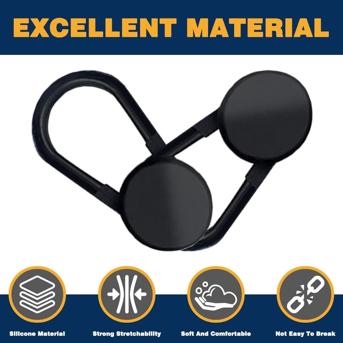 Extensores de Botón MARSHOHO Pack 8 Piezas Silicona Negra