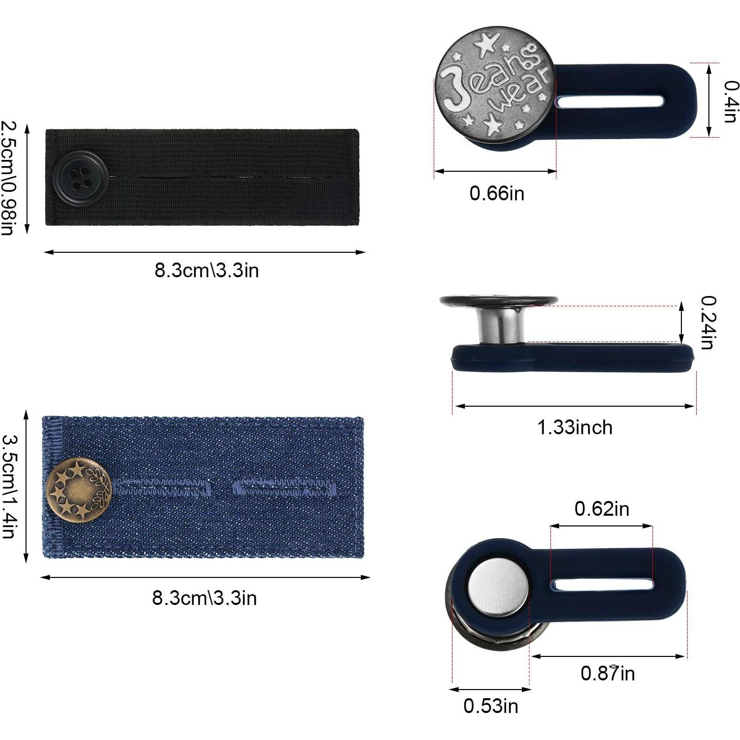 Extensores de Cintura Ajustables WILLBOND 19 Piezas para Jeans