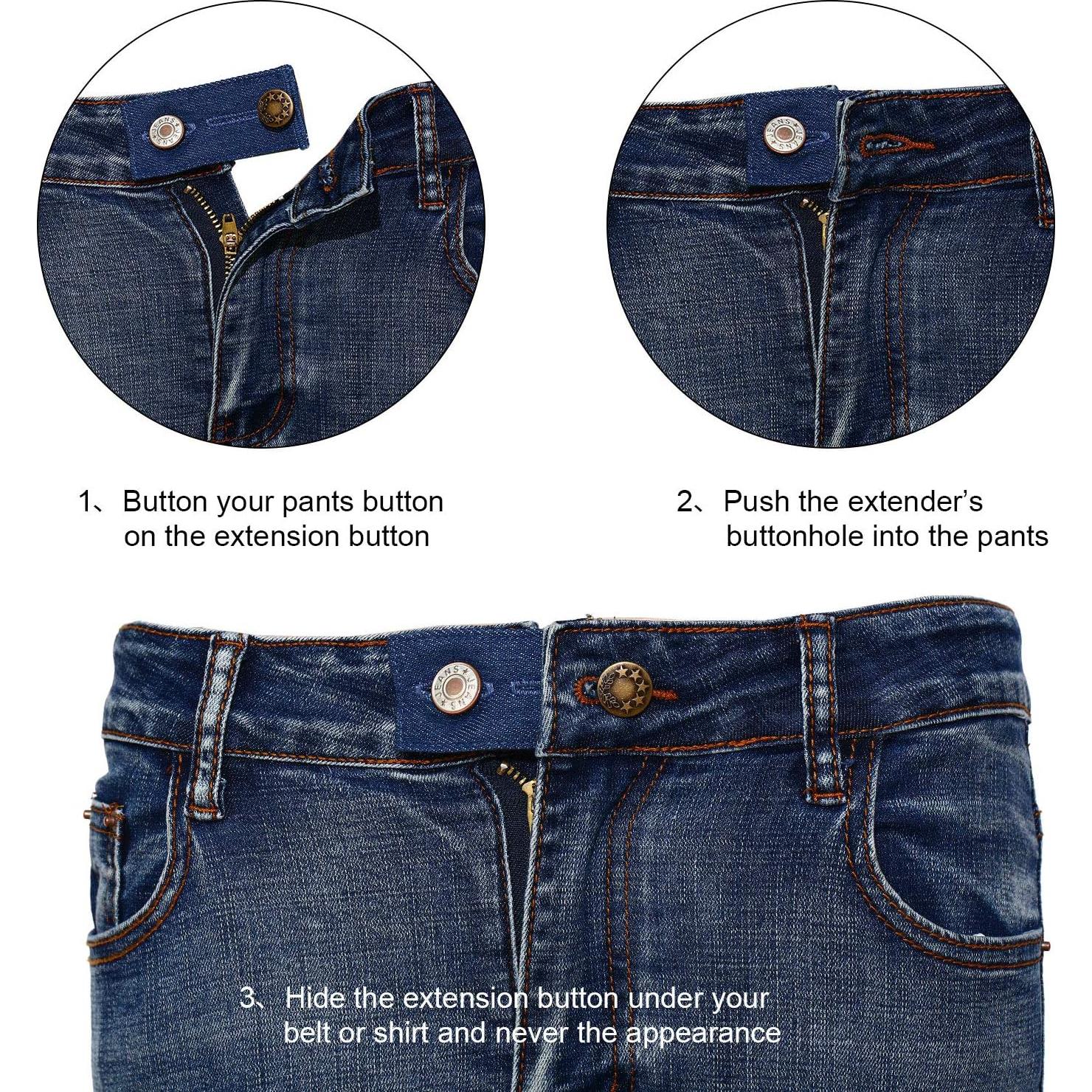 Extensores de Cintura Ajustables WILLBOND 19 Piezas para Jeans