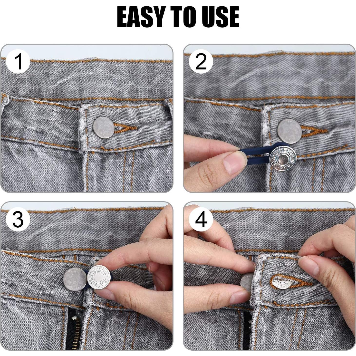 Extensores de Cintura Ajustables WILLBOND 19 Piezas para Jeans