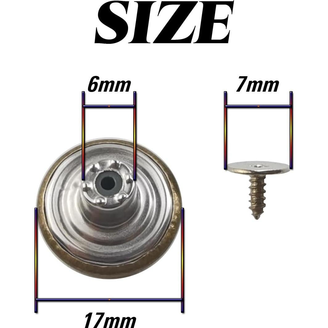 Botones de Extensión de Jean RONYOUNG 100 Piezas 17mm Multicolores
