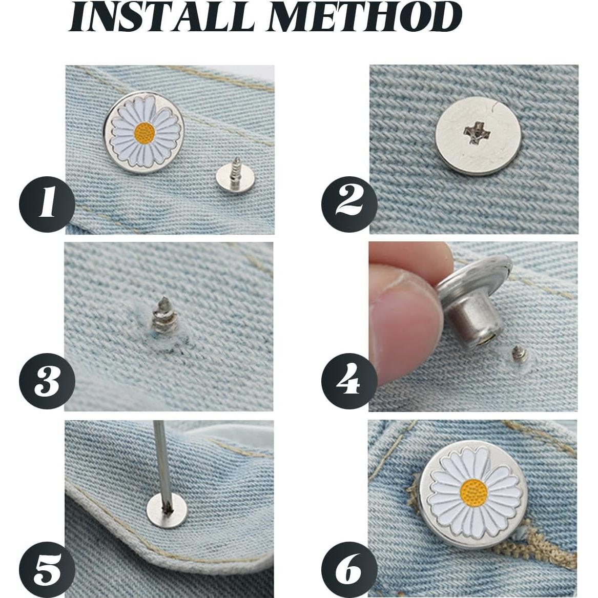 Botones de Extensión de Jean RONYOUNG 100 Piezas 17mm Multicolores