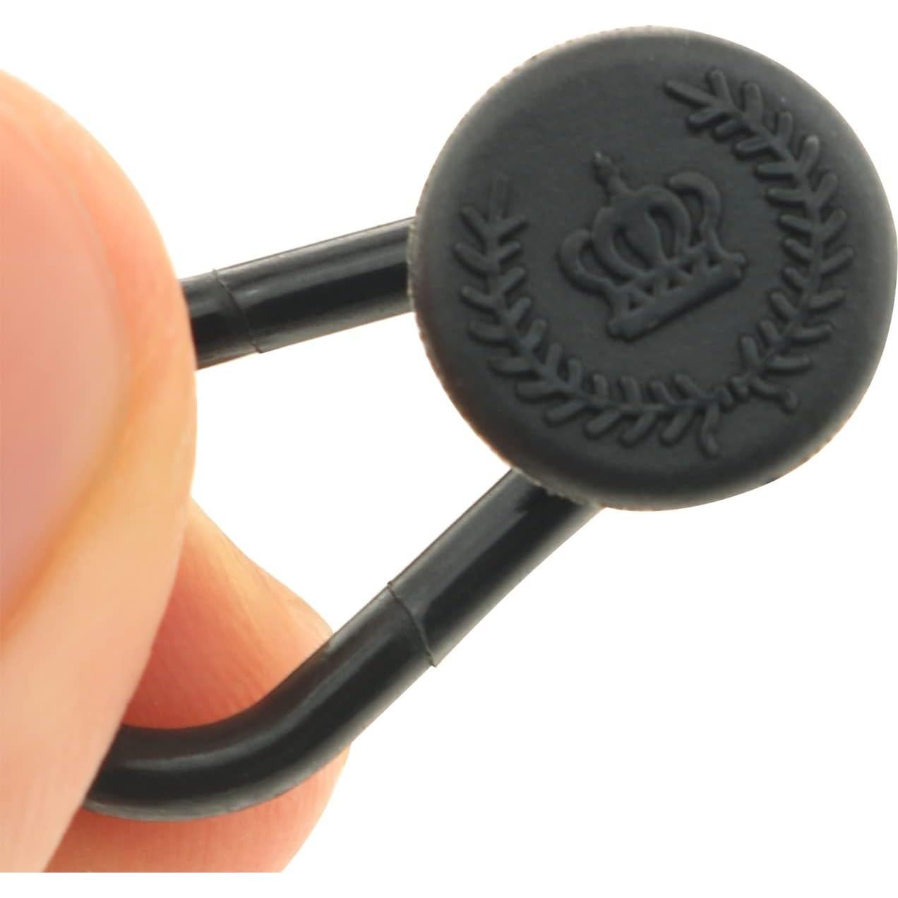 10 Extensores de Botón de Cuello SJZBIN 10mm Plástico Negro