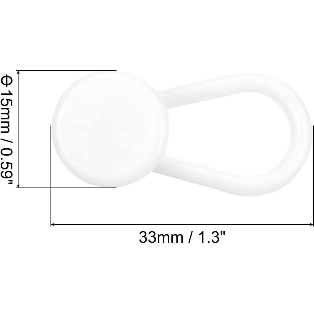 Extensores de Botón uxcell 10Pcs 15mm Blanco para Jeans