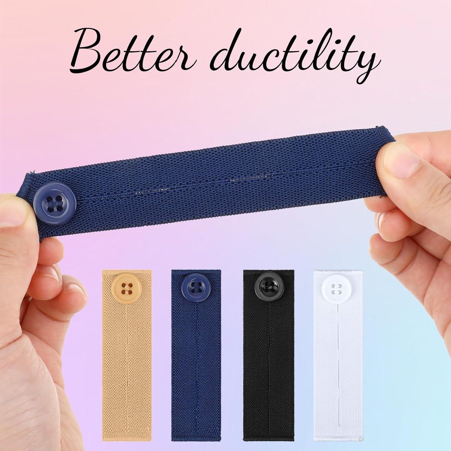 8 Extensores de Cintura Elásticos Aysatogc para Pantalones