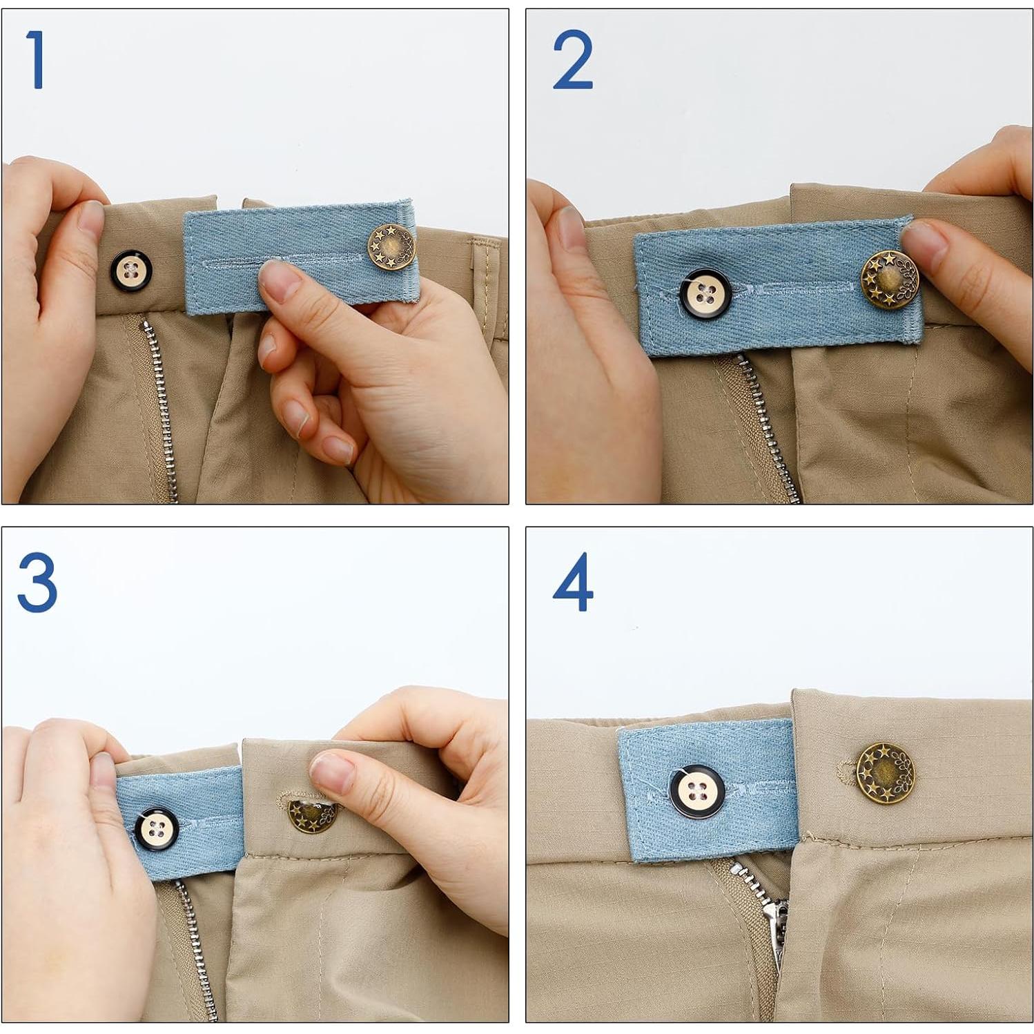 Extensor de Cintura Ajustable PRAVICS - 8 Piezas, 4 Colores