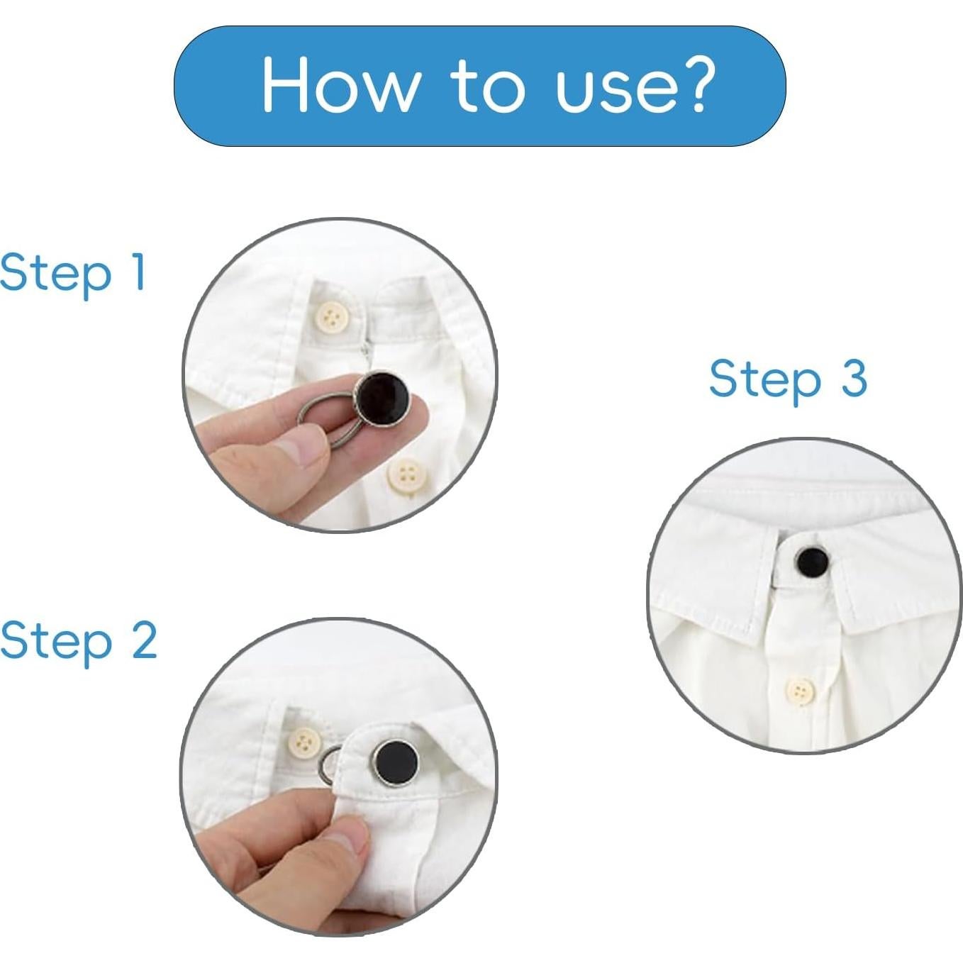 18 Extensores de Botón para Cuello y Cintura LVYKING