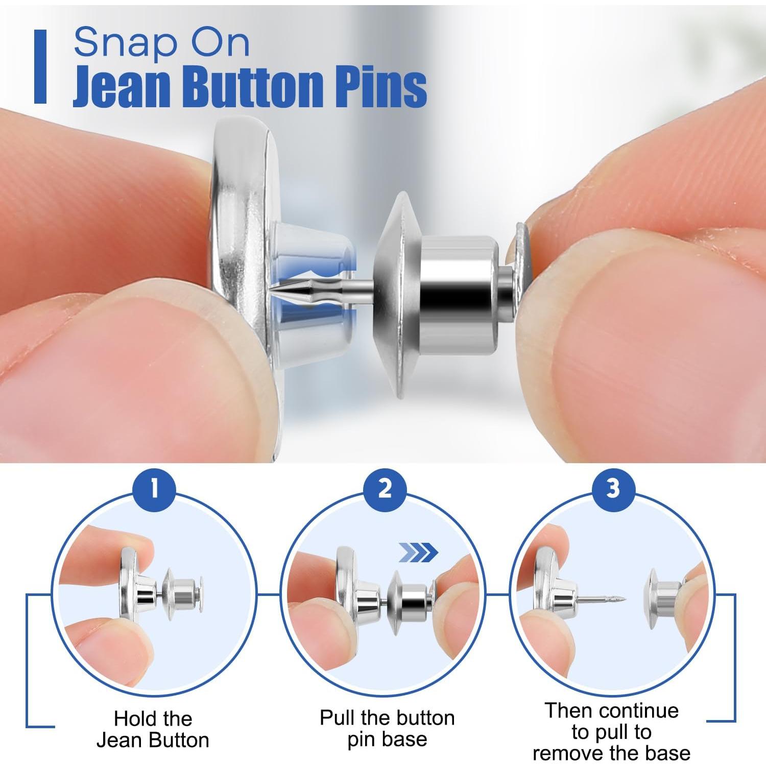 Botones Ajustables para Jeans ESVIENS - 12 Piezas Reutilizables