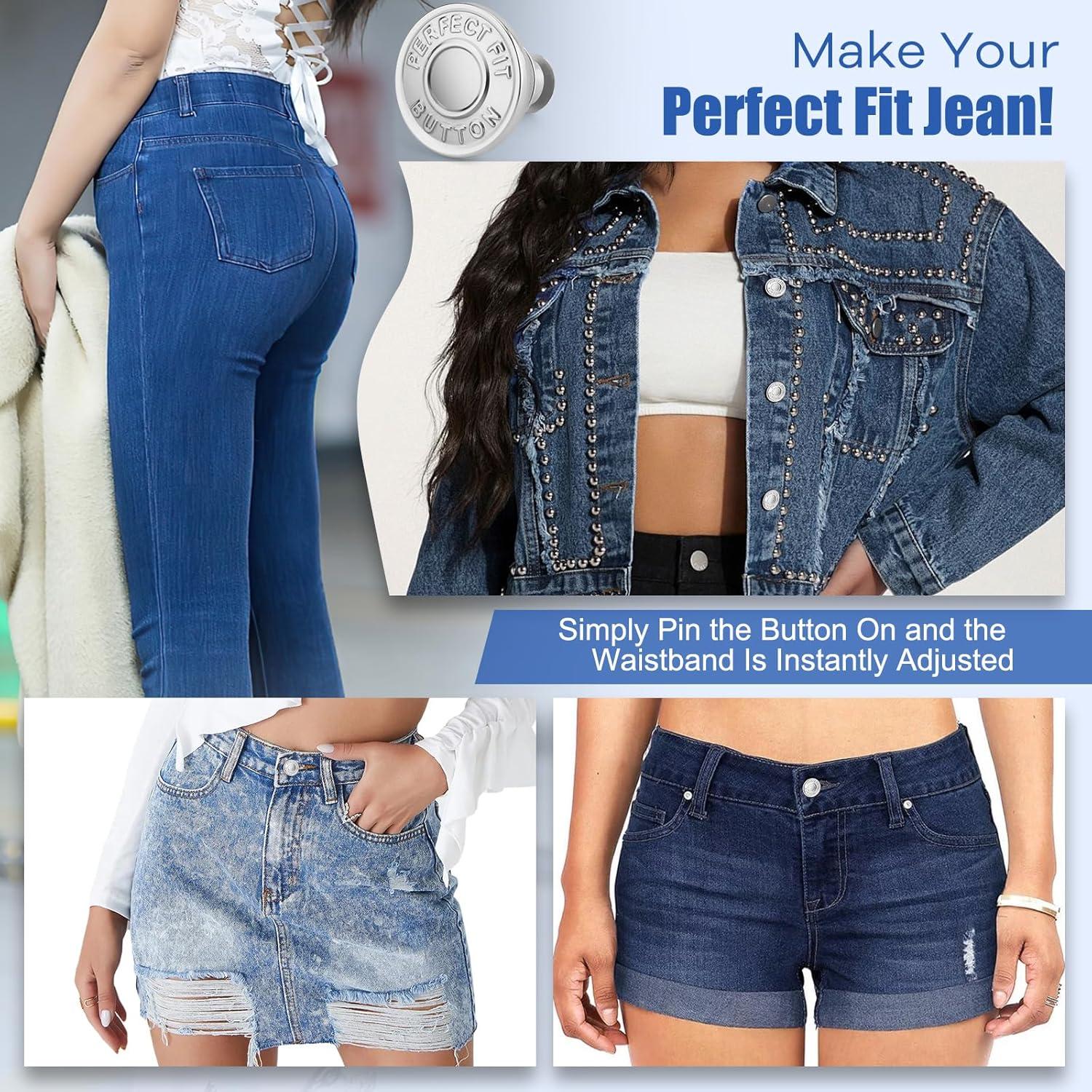 Botones Ajustables para Jeans ESVIENS - 12 Piezas Reutilizables