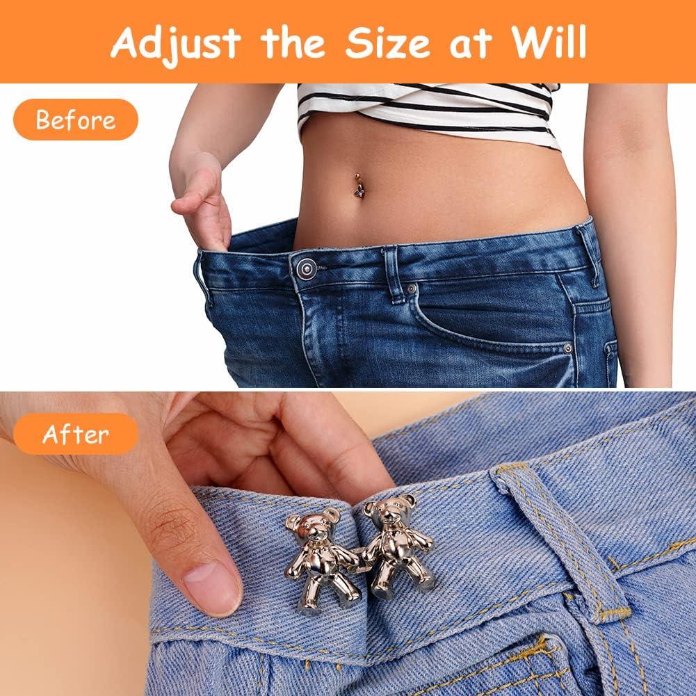 12 Botones de Jeans con Diseño de Oso - HOTUT - Multicolor