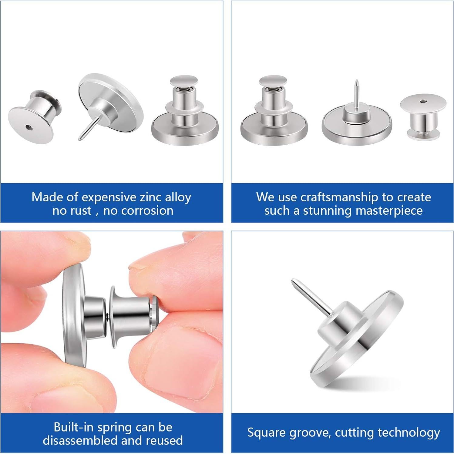 Botones de Reemplazo Sin Coser Ceryvop 12 Piezas Metal