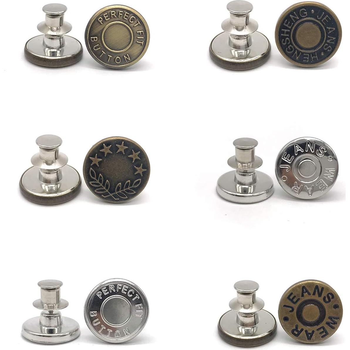 6 Pines de Botón Ajustable Lohas Select para Pantalones