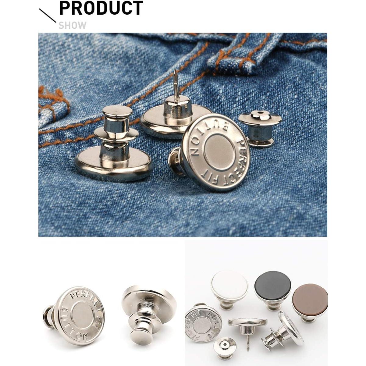 6 Pines de Botón Ajustable Lohas Select para Pantalones