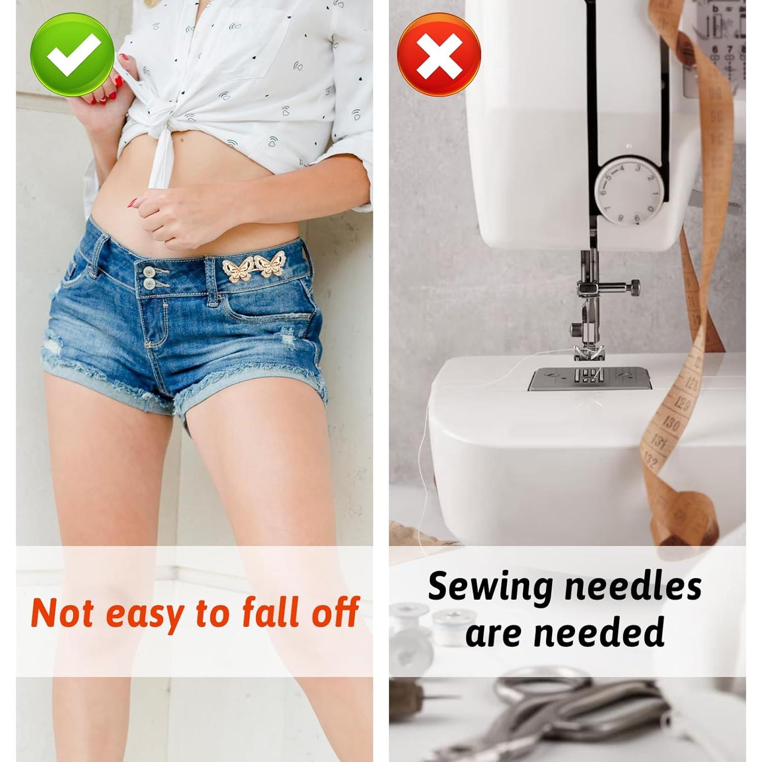 8 Clips Ajustadores de Cintura LIQWEI en Oro y Plata