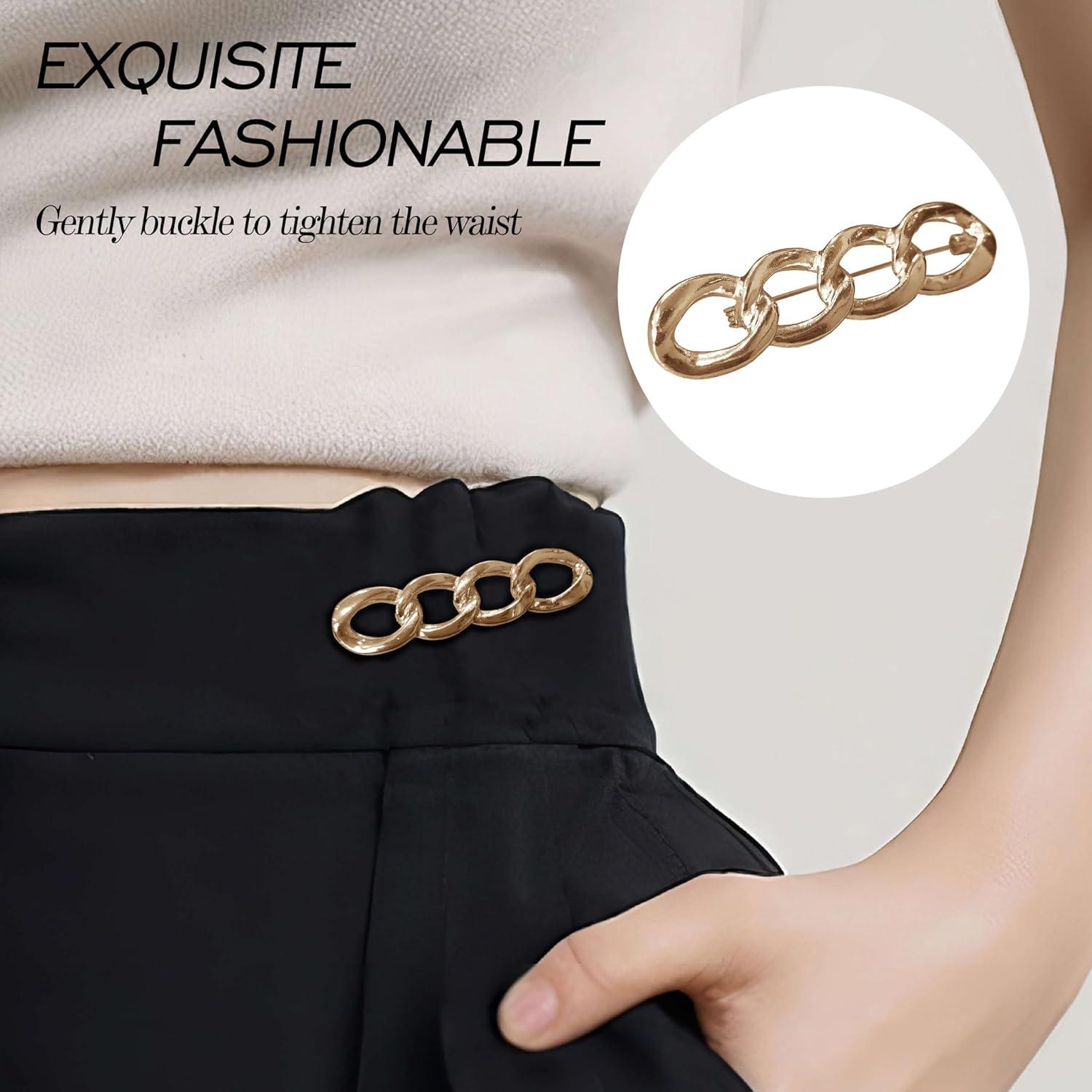 4 Botones Ajustables Qkari para Jeans - Círculo Dorado