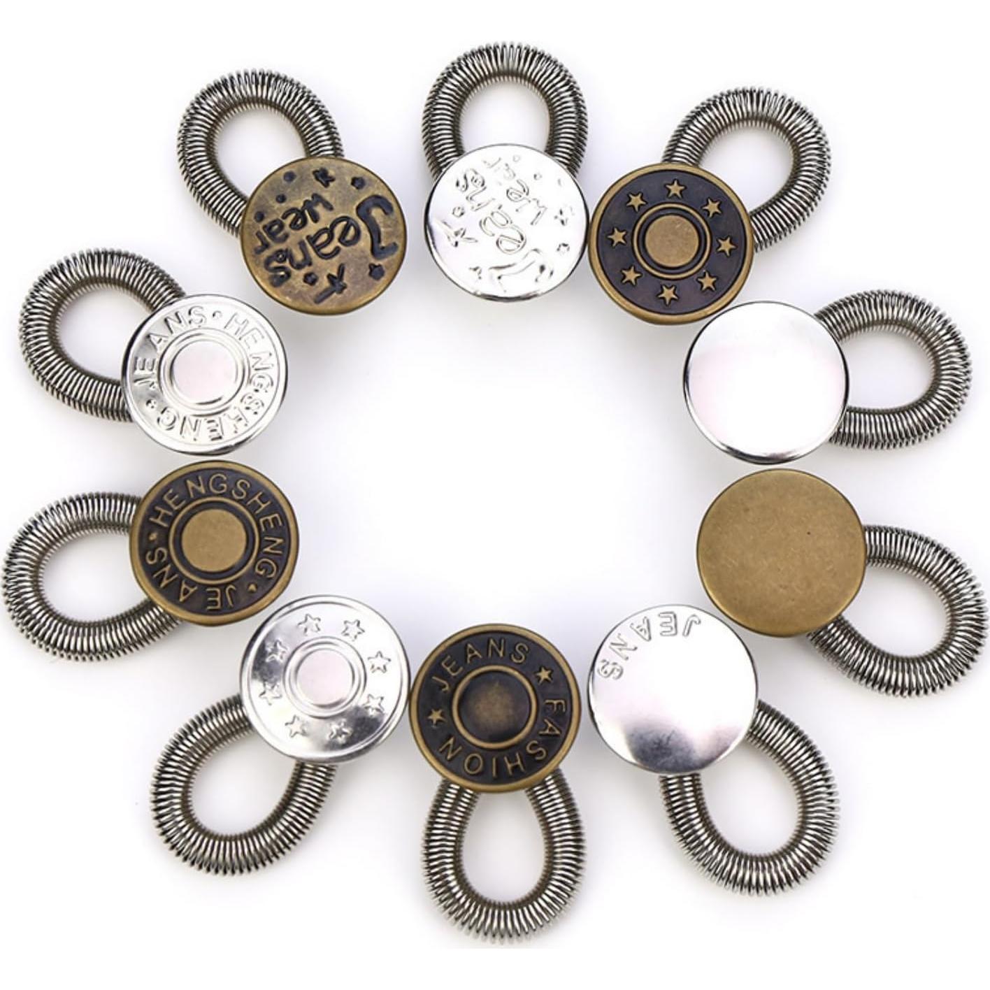 Extensores de Botón Luxiv, 8 Piezas, Ajustables para Ropa