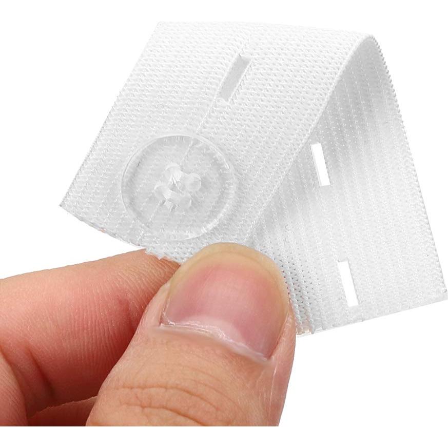 Extensor de Cintura Ajustable 6 Piezas Blanco Elástico