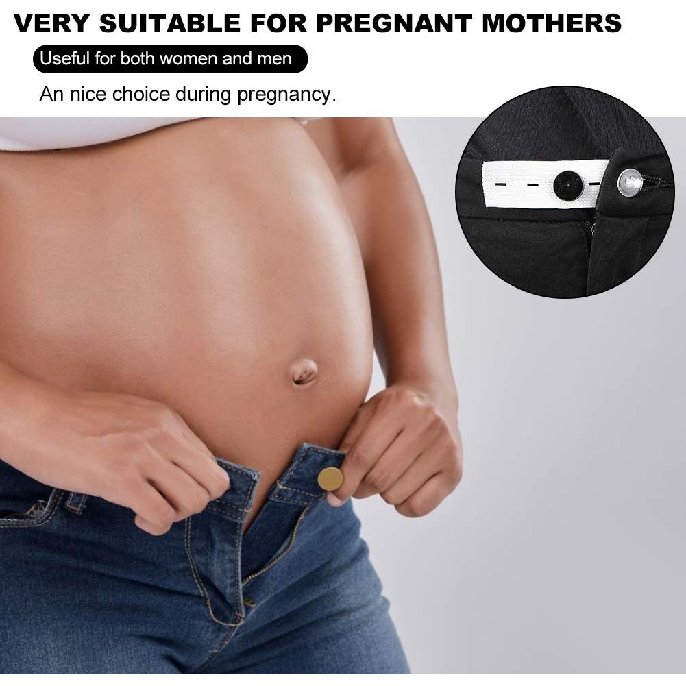 Extensor de Cintura Ajustable 6 Piezas Blanco Elástico