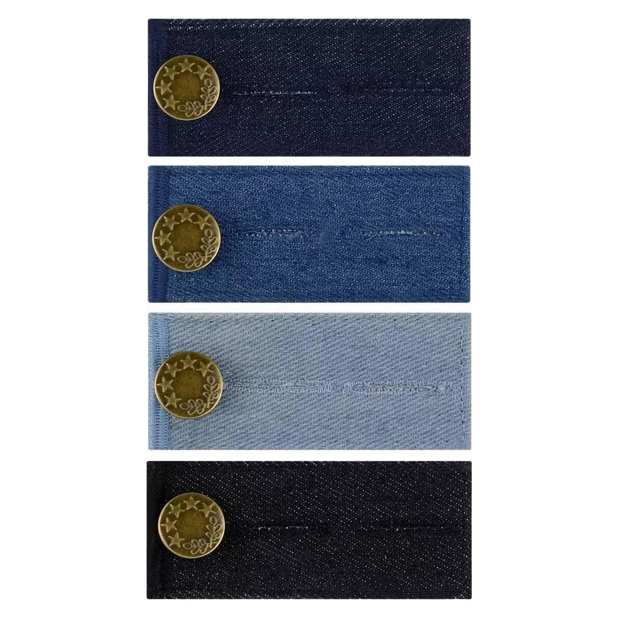 Extensores de Cintura de Mezclilla Sndperiexam 4 Colores Ajustables