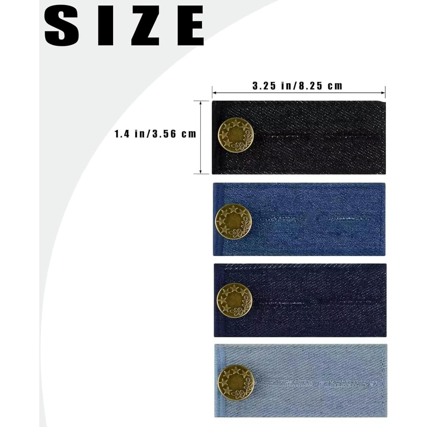 Extensores de Cintura de Mezclilla Sndperiexam 4 Colores Ajustables