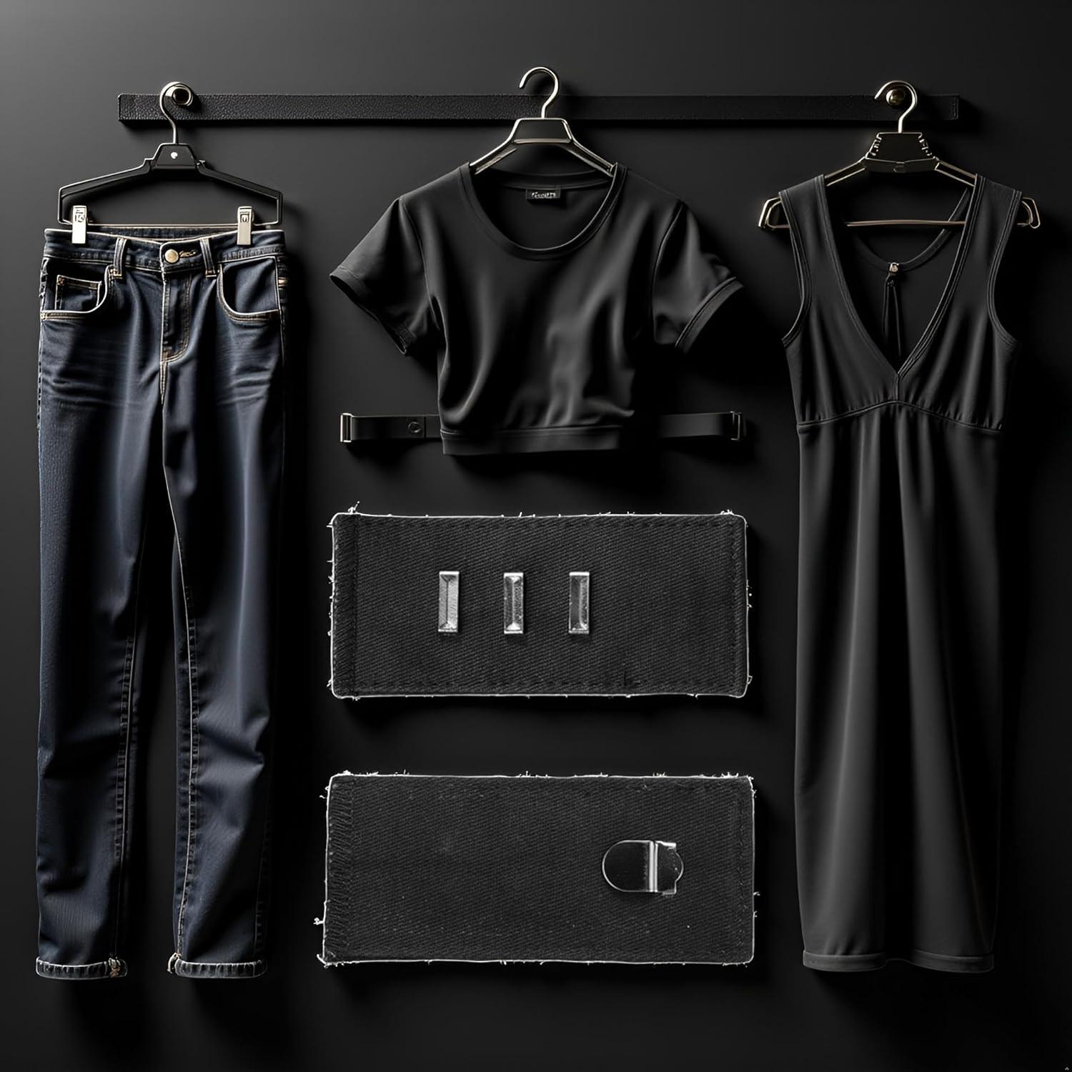 Extensores de Cintura Ajustables Jinshining - Negro - 2.54 a 7.62 cm