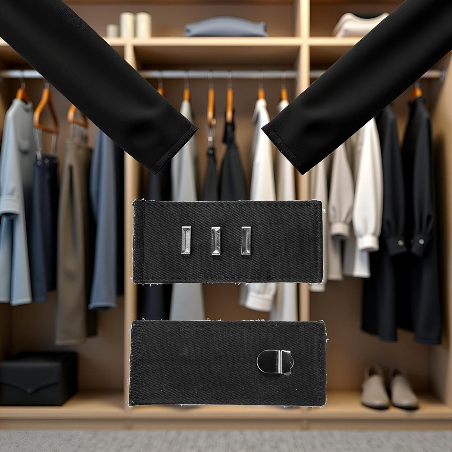 Extensores de Cintura Ajustables Jinshining - Negro - 2.54 a 7.62 cm