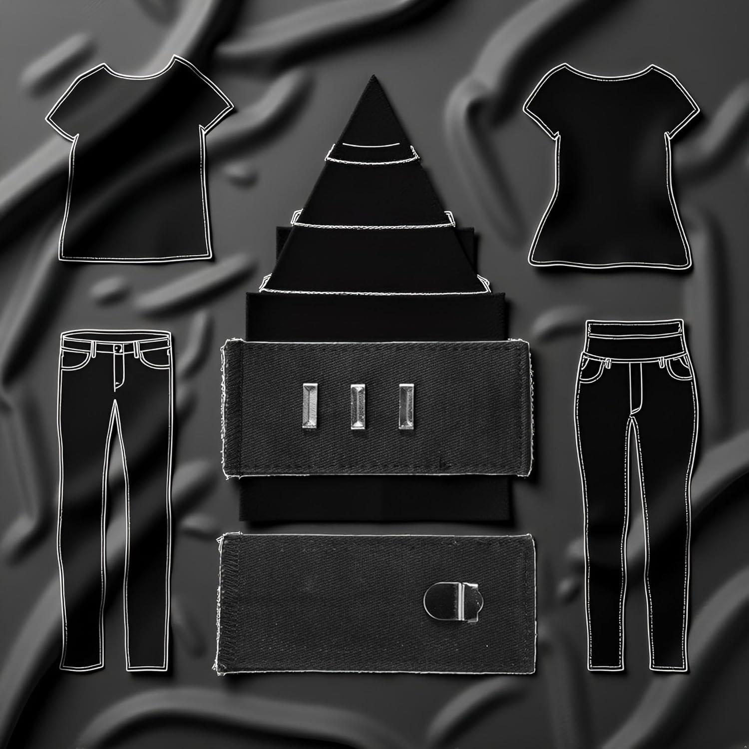 Extensores de Cintura Ajustables Jinshining - Negro - 2.54 a 7.62 cm