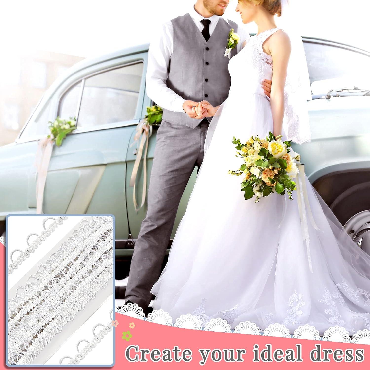 Trenzado Gimp Elástico WILLBOND 9.14m Blanco para Boda