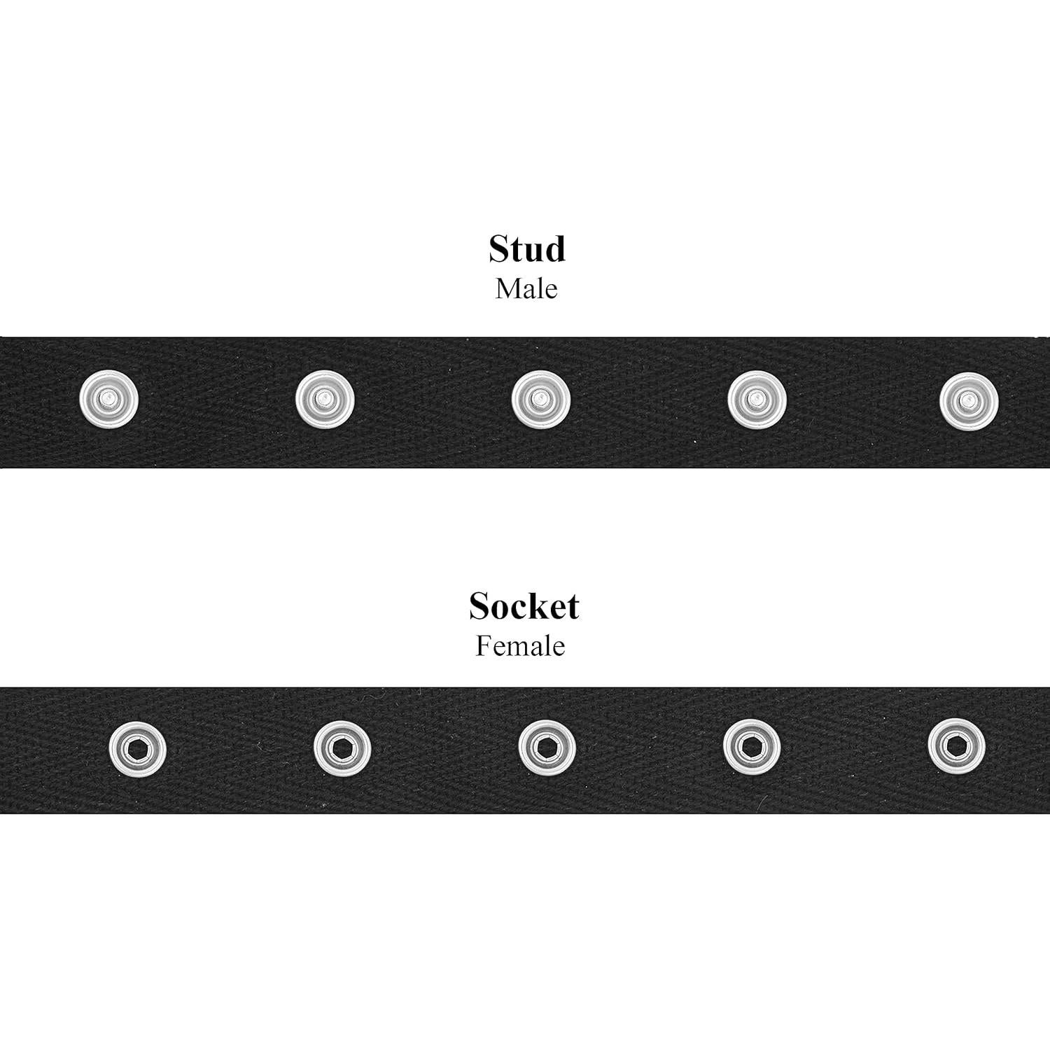 Cinta de Botones a Presión Mandala Crafts 3 Yds Algodón Negro