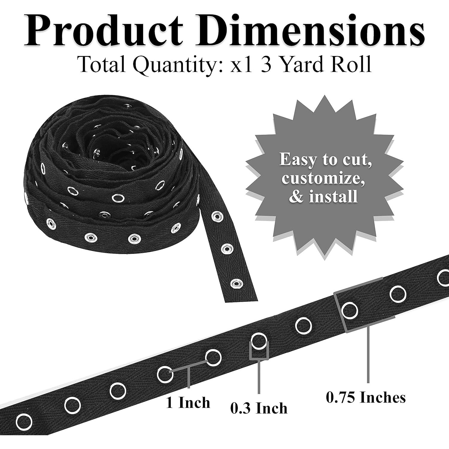 Cinta de Botones a Presión Mandala Crafts 3 Yds Algodón Negro