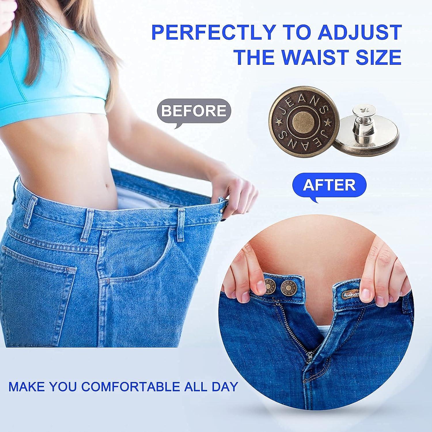 12 Botones Ajustables Metálicos ZHIYONZEE 20mm para Jeans