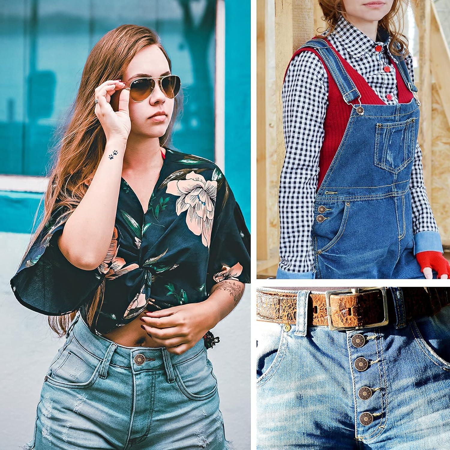 12 Botones Ajustables Metálicos ZHIYONZEE 20mm para Jeans