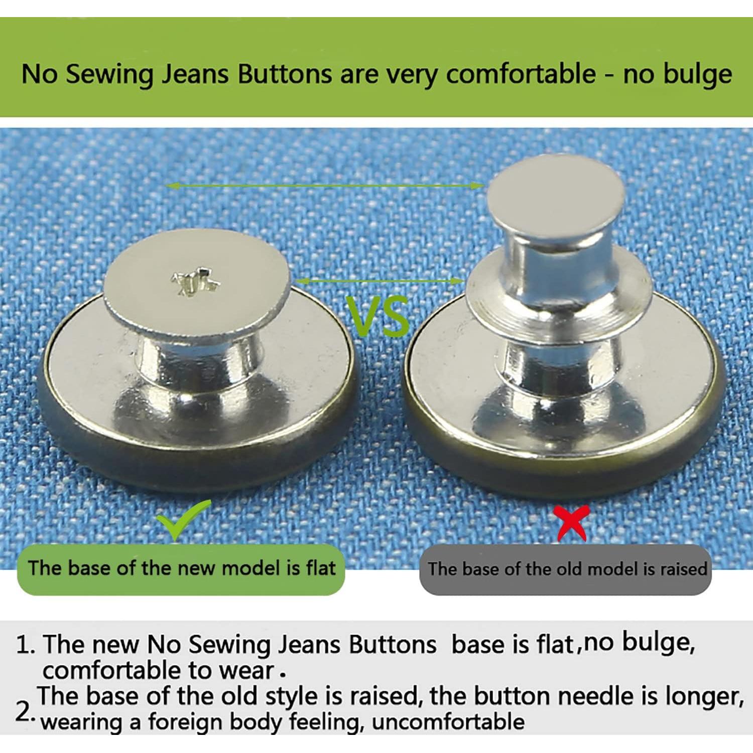 Kit de Botones de Jeans GIYOMI 17mm Metálicos Removibles