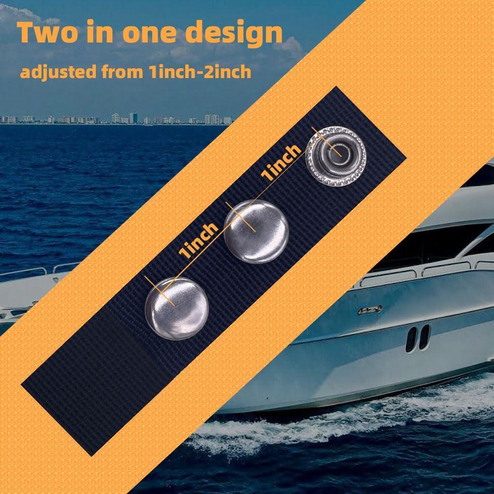 Extensor de Botón LZKZPY para Cubierta de Barco 1-2" Negro 10pack