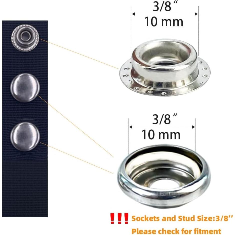 Extensor de Botón LZKZPY para Cubierta de Barco 1-2" Negro 10pack