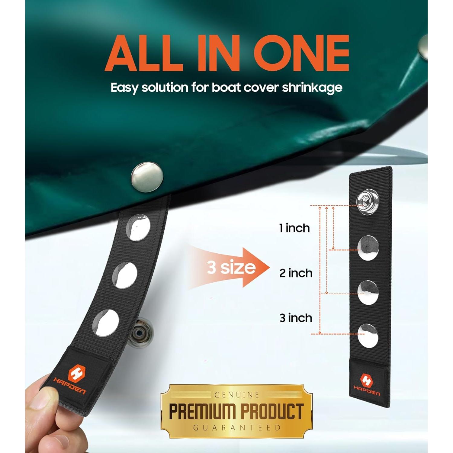 Extensores de Snap HAPDEN para Cubierta de Barco 5 PCS 1-3"
