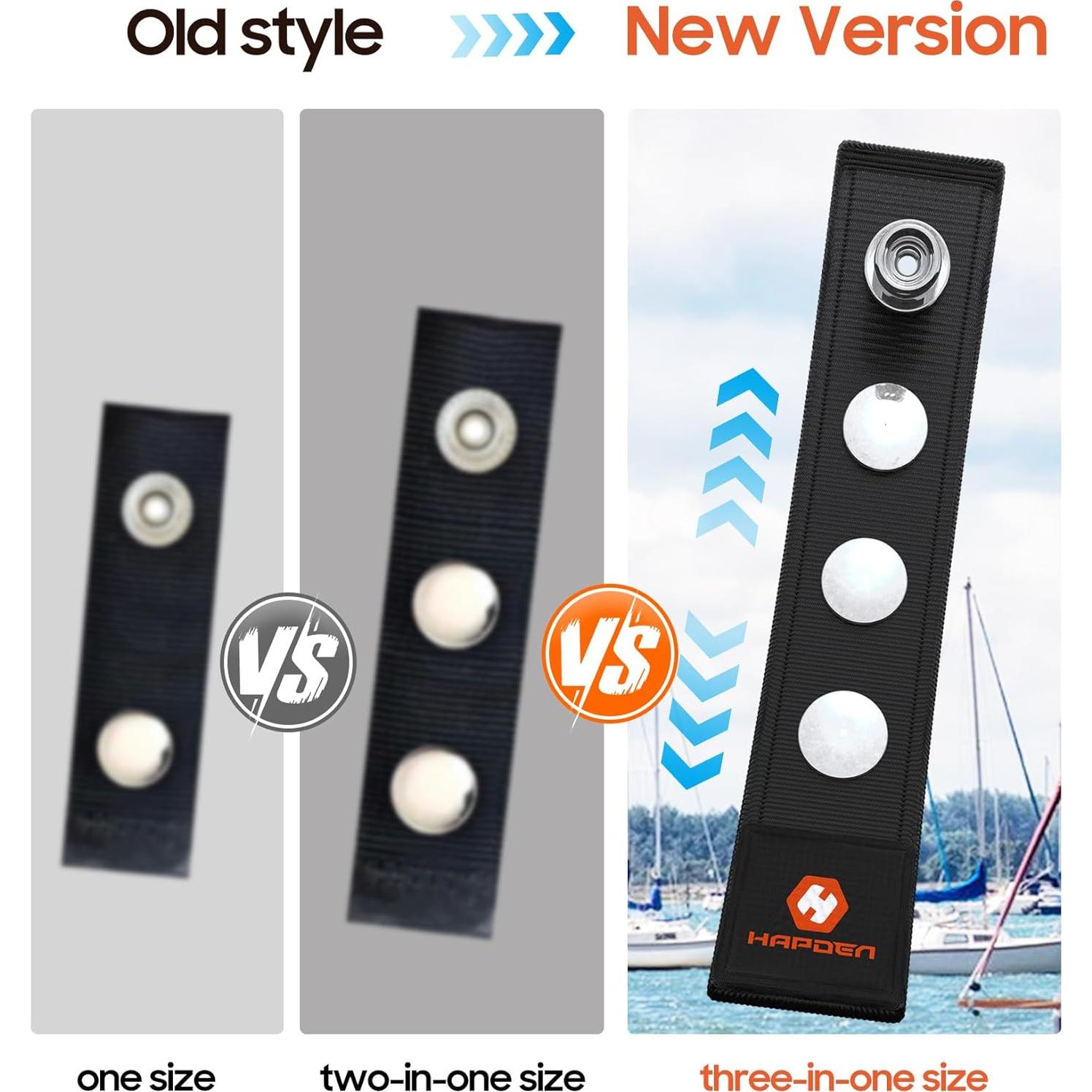 Extensores de Snap HAPDEN para Cubierta de Barco 5 PCS 1-3"
