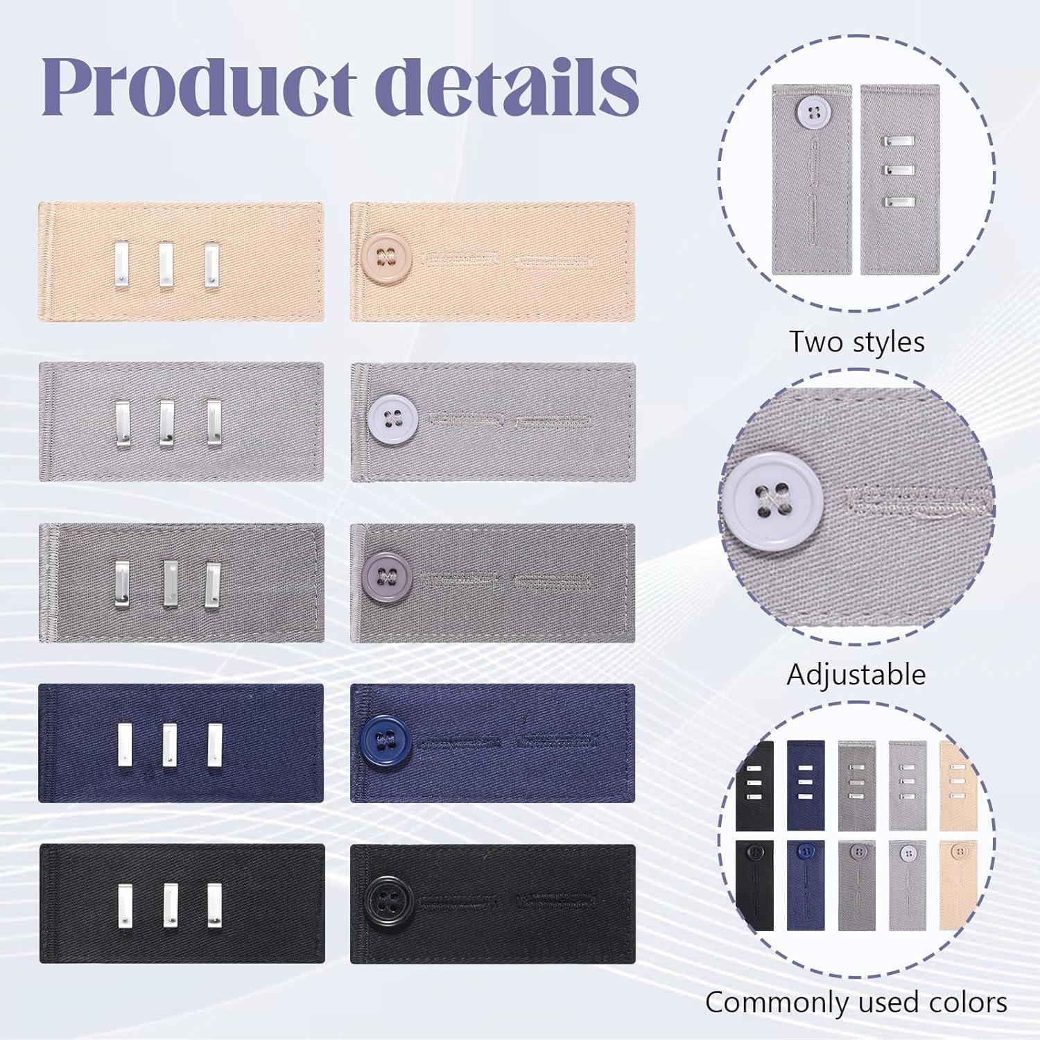 Extensores de Cintura Ajustables Bruislard - 10 Pcs, Unisex