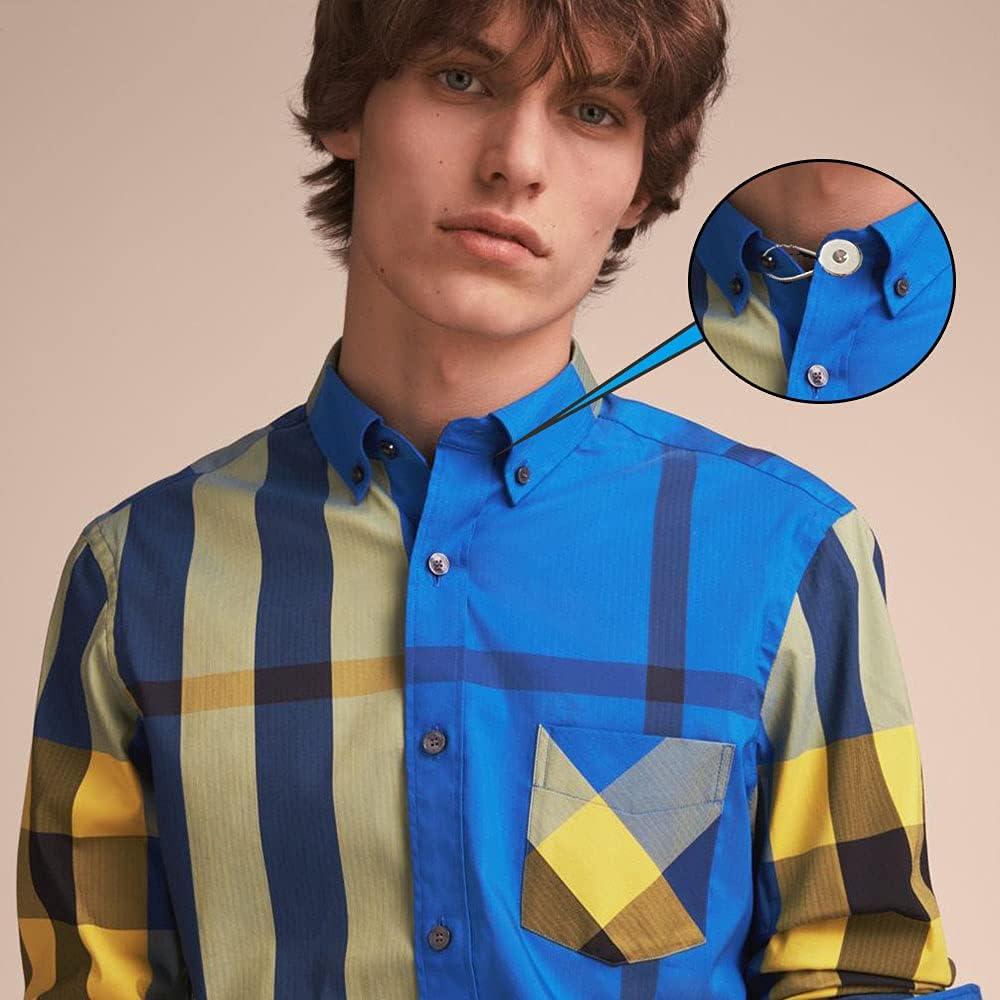 WAFJAMF 6PCS Collar Button Extenders,Neck Extender for Dress/Shirt,1/2 Size Button Extender