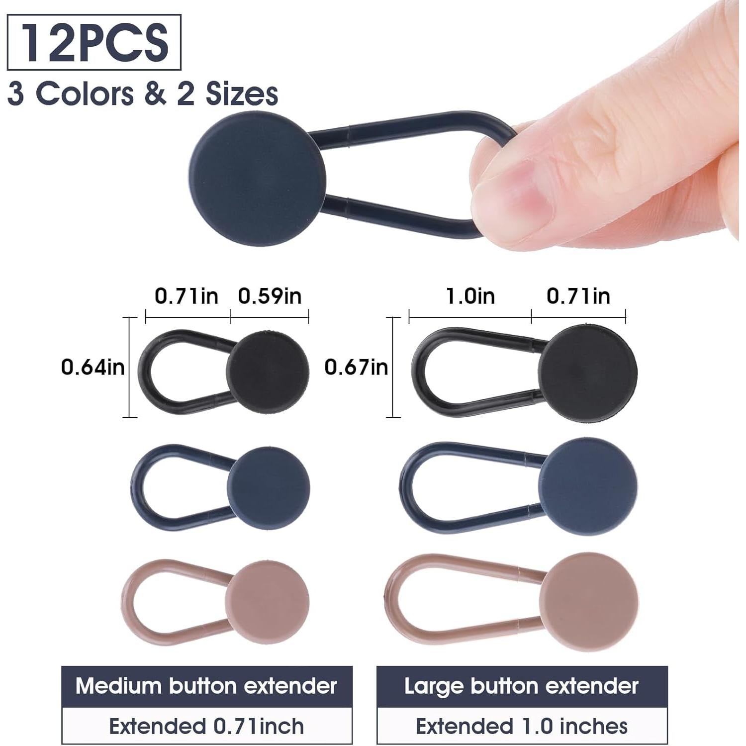 Extensores de Botón Amaxiu 12 Piezas para Pantalones