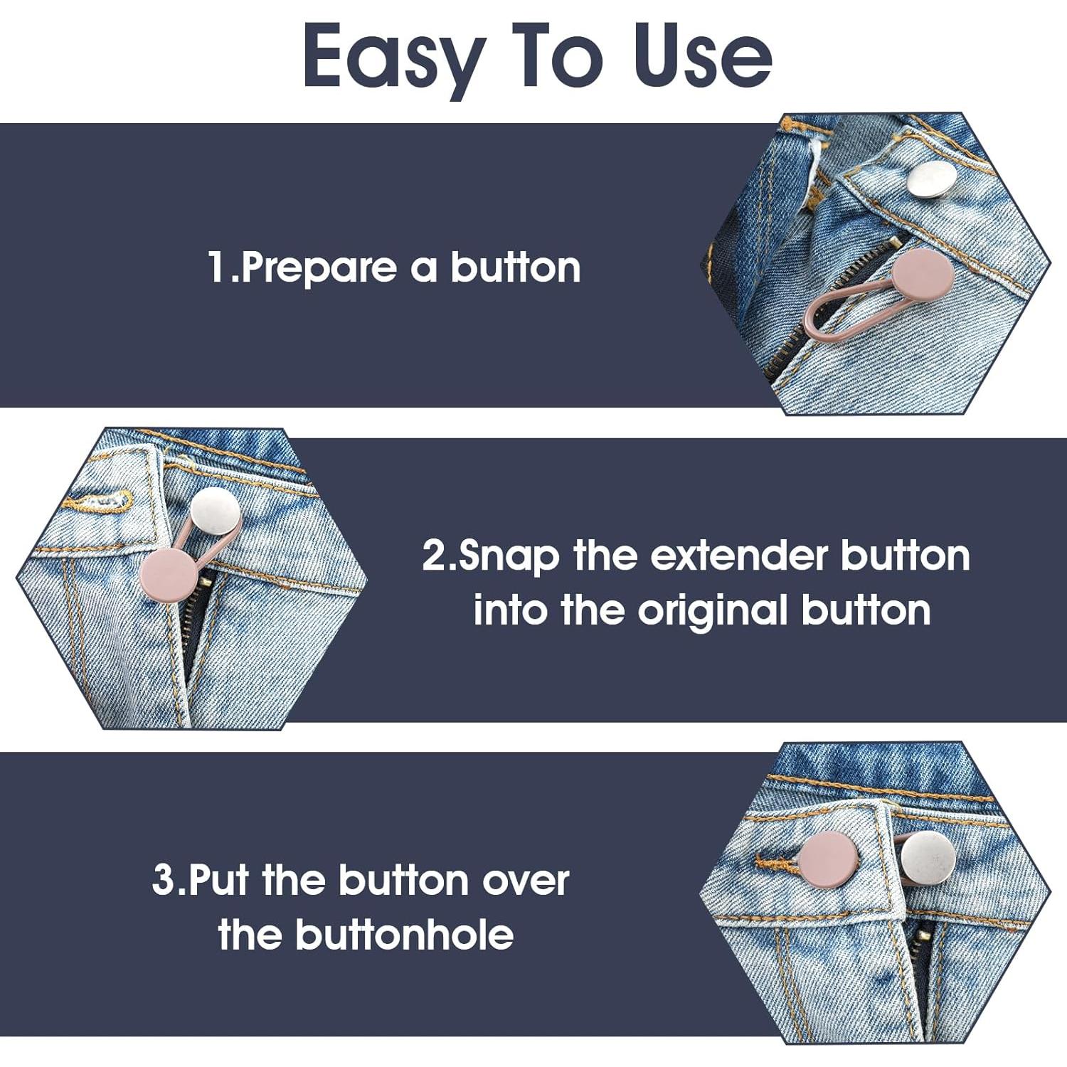 Extensores de Botón Amaxiu 12 Piezas para Pantalones