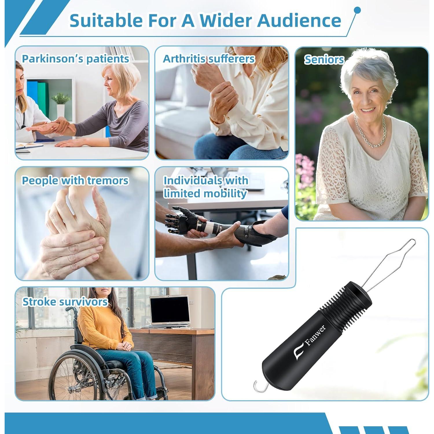 Gancho de Botón y Tirador de Cremallera Fanwer 20cm