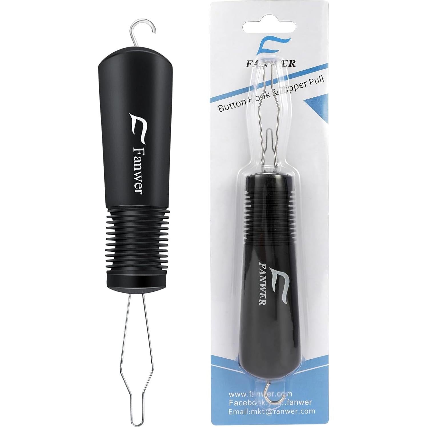 Gancho de Botón y Tirador de Cremallera Fanwer 20cm