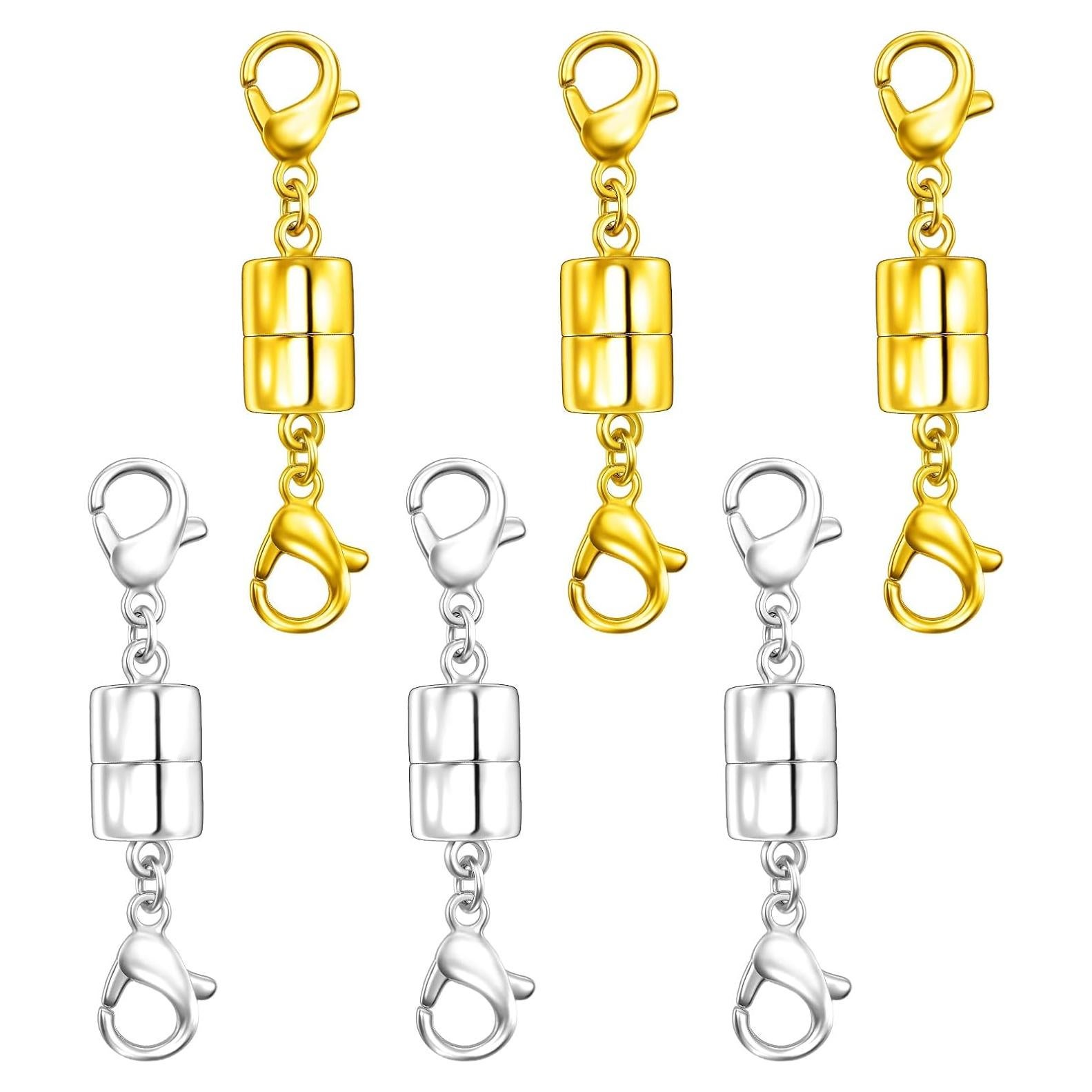 Cierre Magnético Doble Langosta Qulltk 6Pcs Oro y Plata